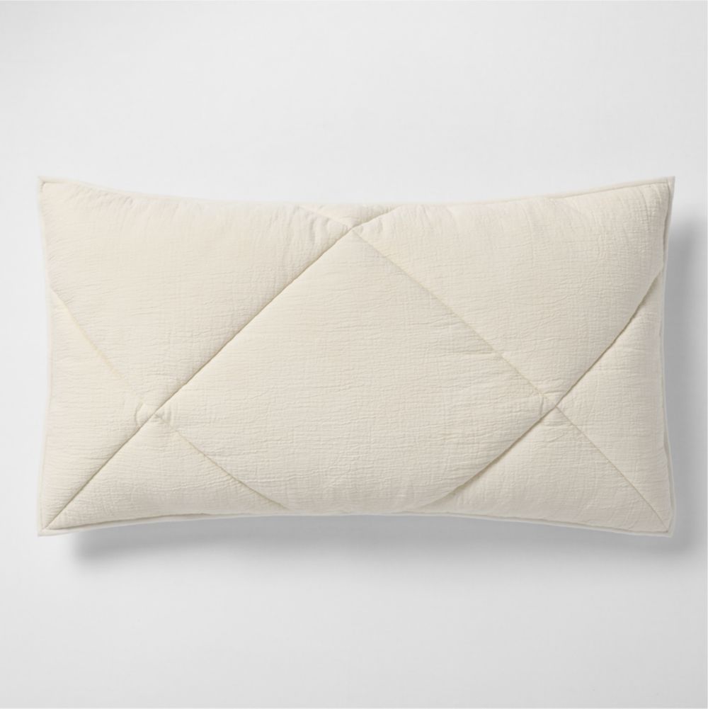 Cotton Crinkle Matelasse Calm Beige Bed Pillow Sham