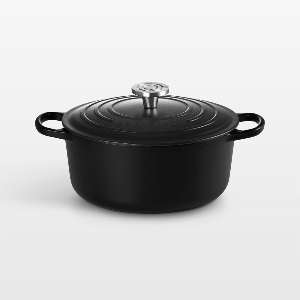 Le Creuset Signature 5.5-Qt. Licorice Black Enameled Cast Iron Dutch Oven with Lid