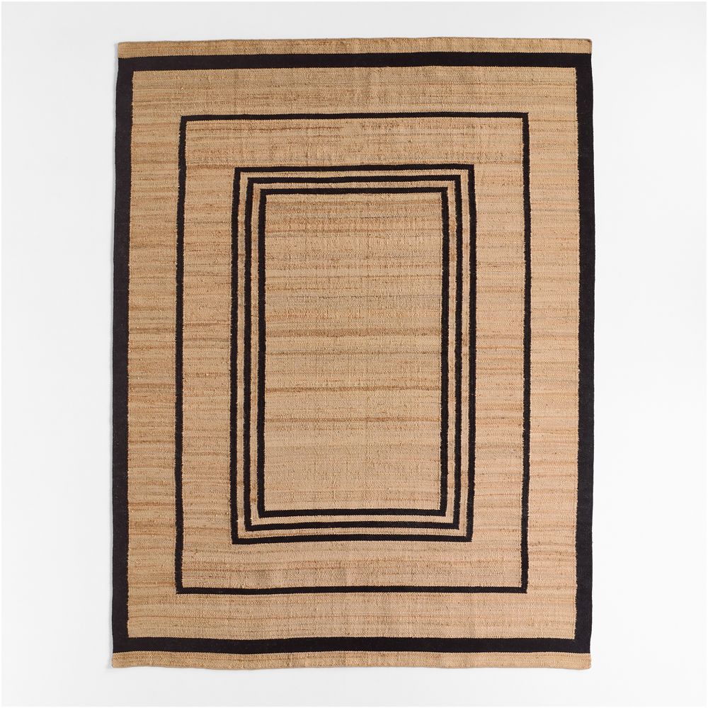 Lagos Jute and Wool Blend Black Handwoven Area Rug