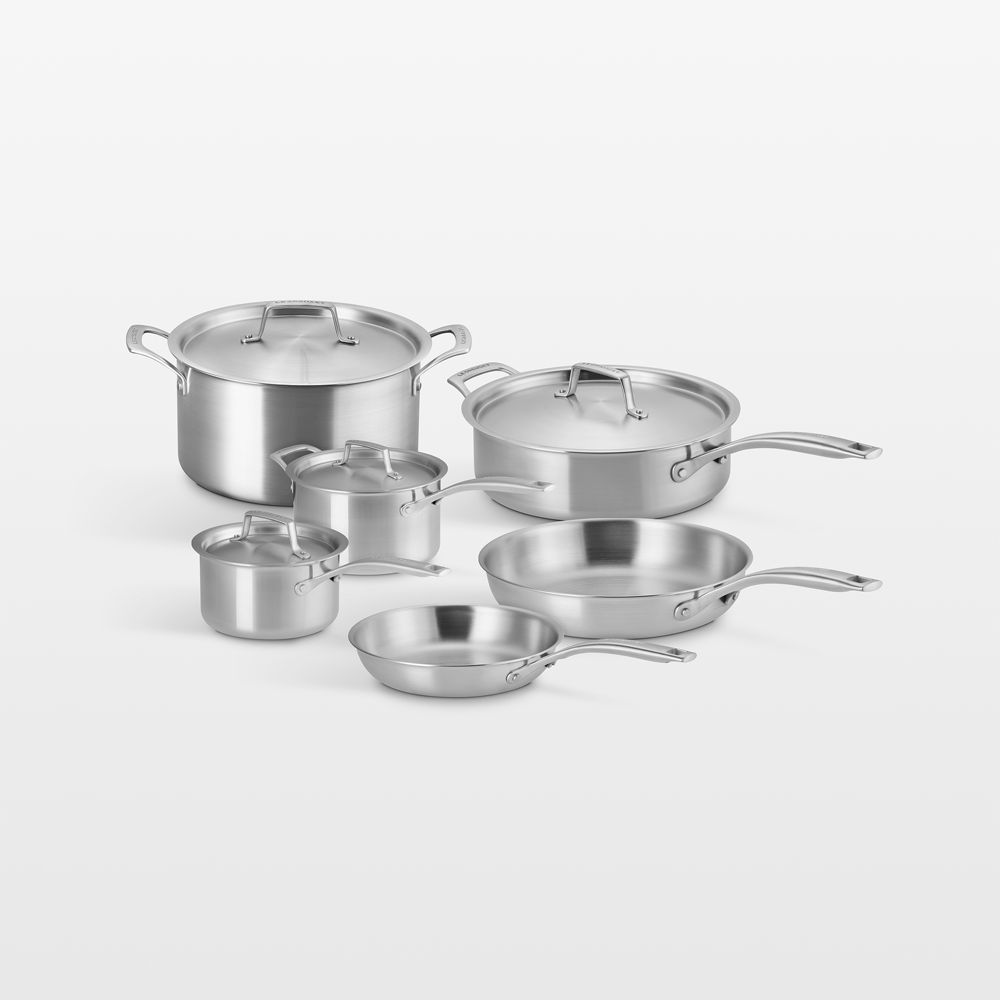 Le Creuset Essential Stainless Steel 10-Piece Cookware Set