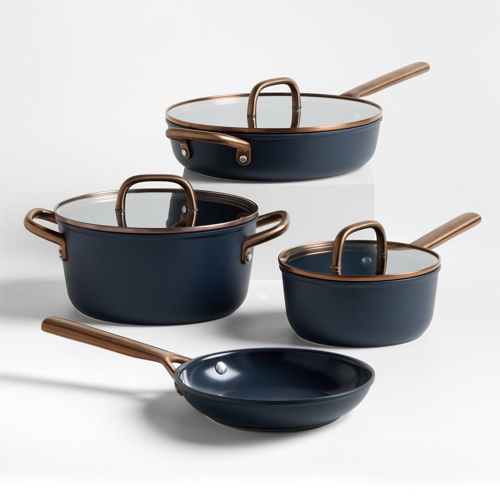 ZWILLING Milano Navy Ceramic Nonstick 7-Piece Cookware Set