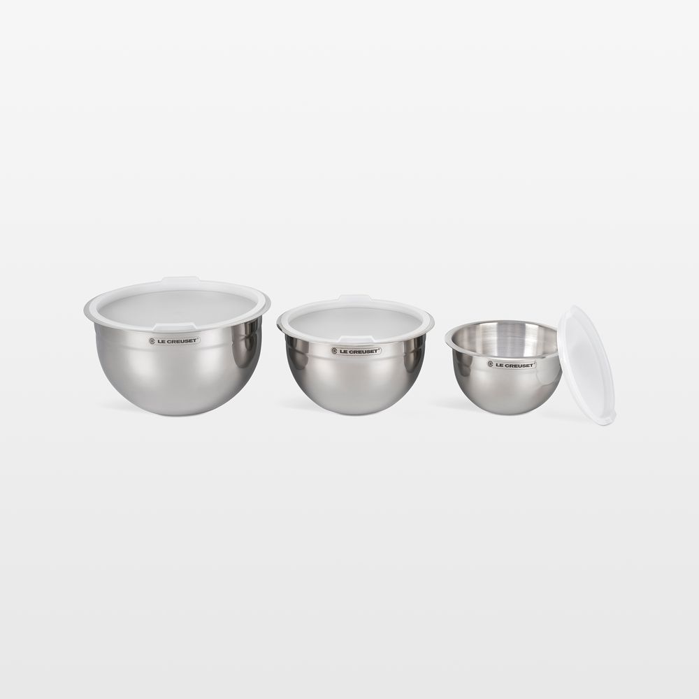 Le Creuset Stainless Steel Nested Mixing Bowl, Set of 3