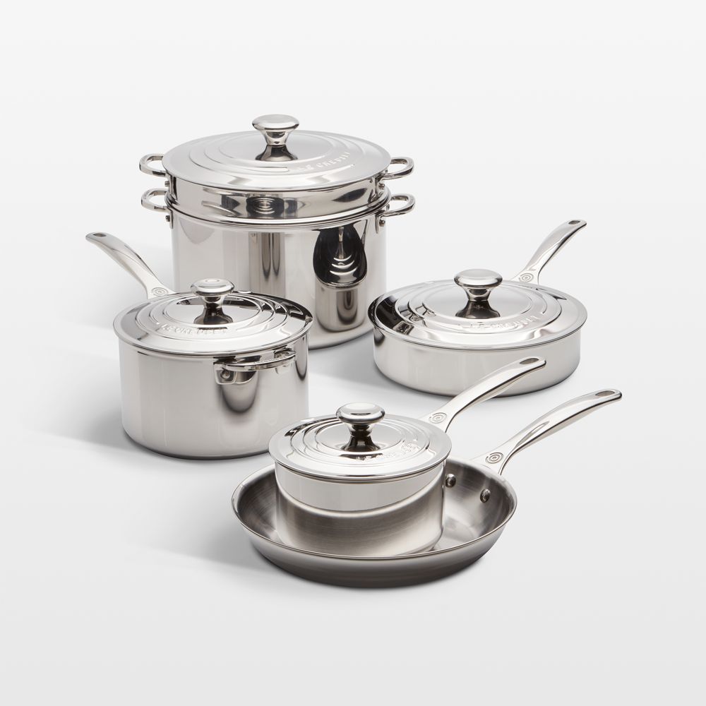 Le Creuset Signature Stainless Steel 10-Piece Cookware Set
