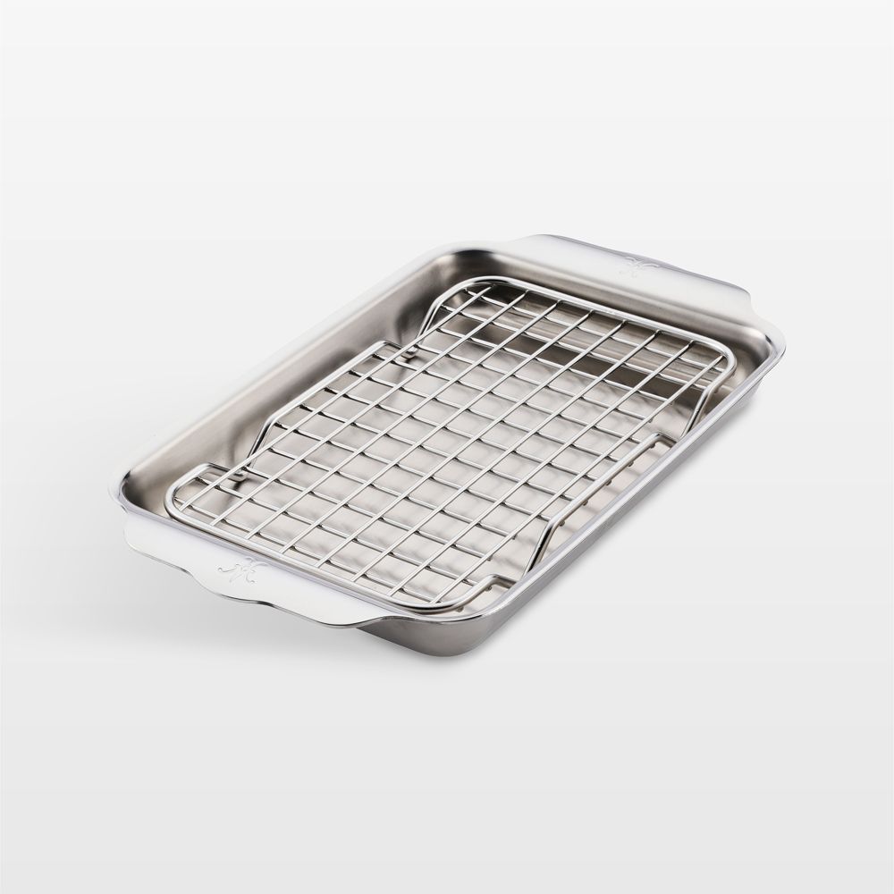 Hestan OvenBond 2-Piece Stainless Steel 1/8th Sheet Pan + Cooling Rack Set