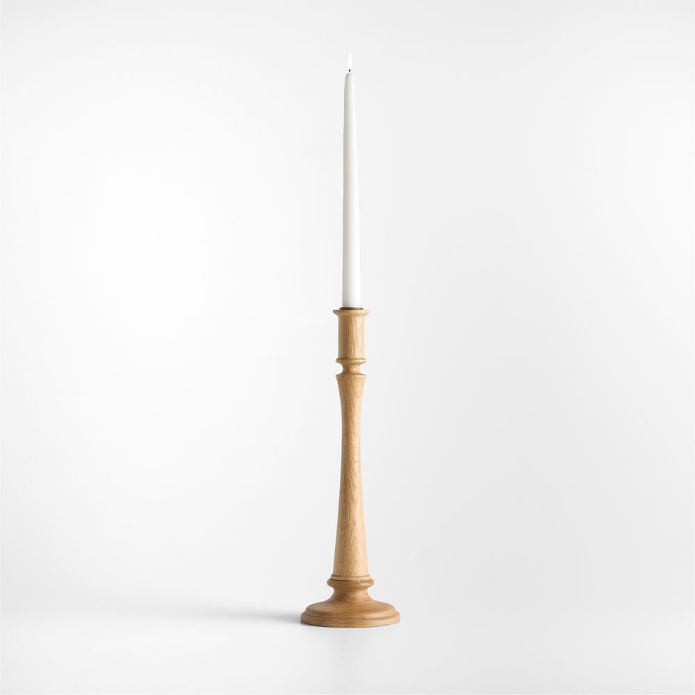 Simson Oak Wood Taper Candle Holder- Image 5