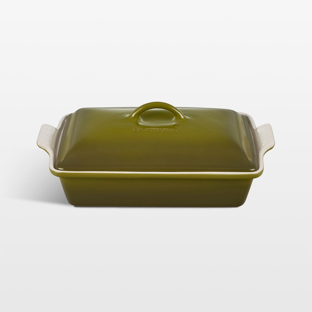 Le Creuset Heritage 4-Qt. Olive Rectangular Casserole Dish with Lid