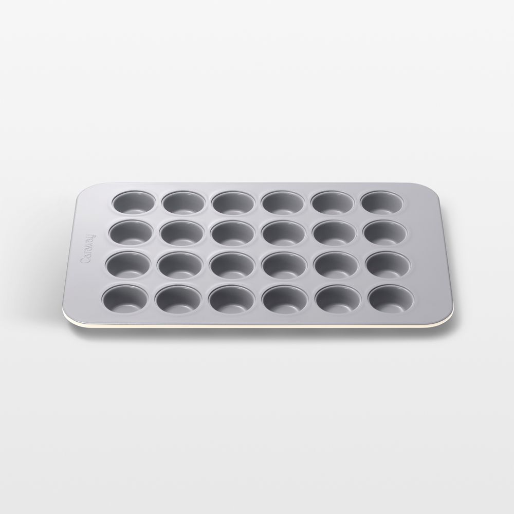 Caraway Cream 24-Cup Ceramic Nonstick Mini Muffin Pan
