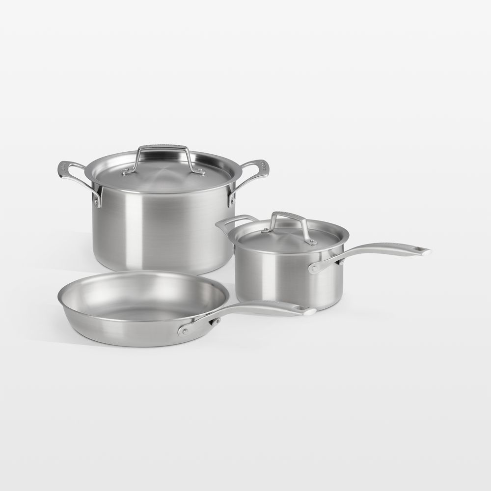 Le Creuset Essential Stainless Steel 5-Piece Cookware Set