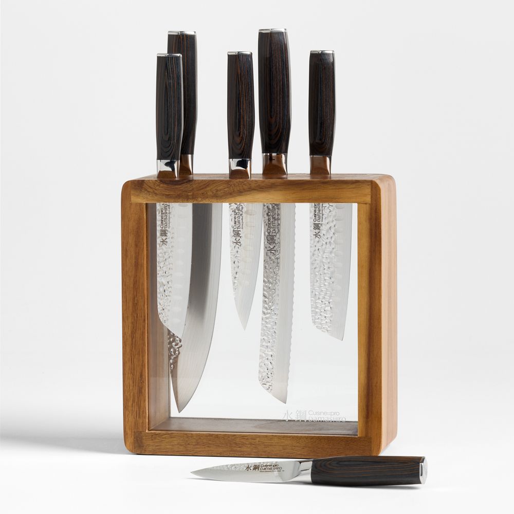 Cuisine::pro Damashiro EMPEROR Mokuzai 7-Piece Block Set