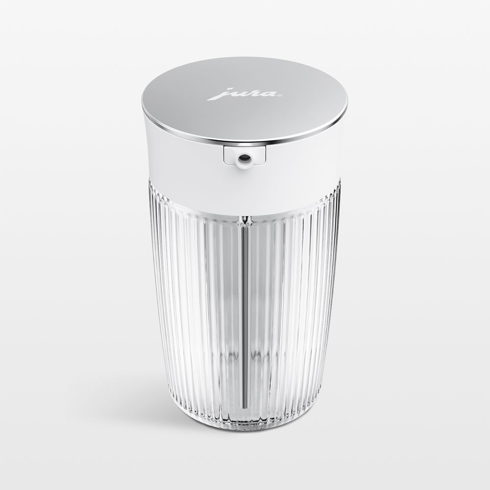 JURA 17-Oz. Glass Milk Carafe with Stainless Steel Lid