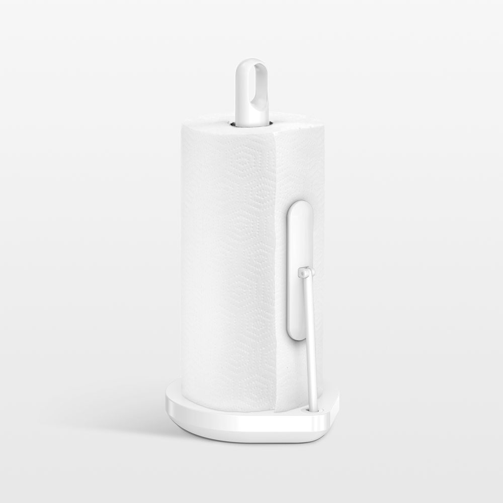 Simplehuman Kitchen Paper Towel Holder, White Steel
