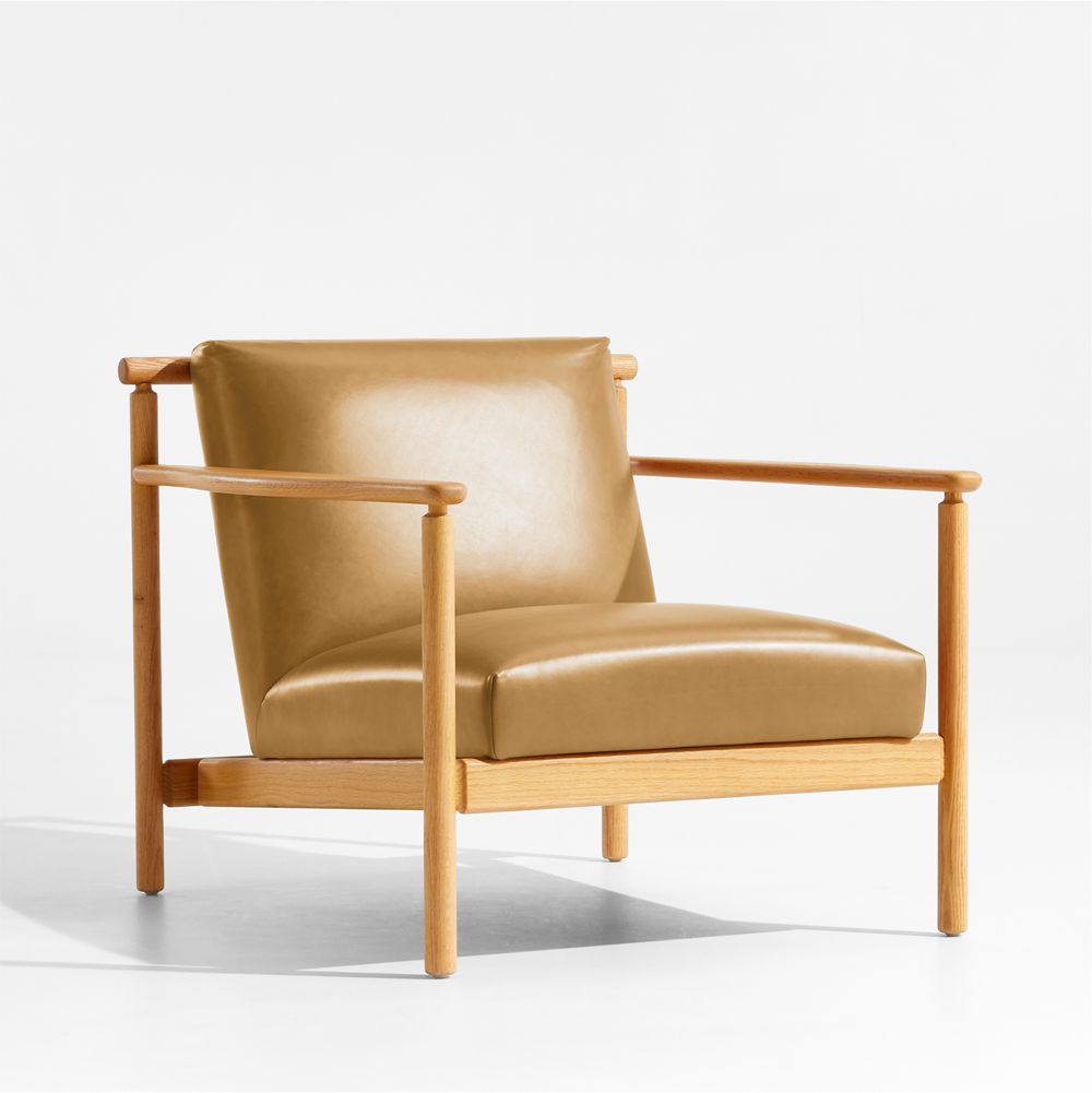 Alternative view of Ojai Wood and Leather Accent Chair