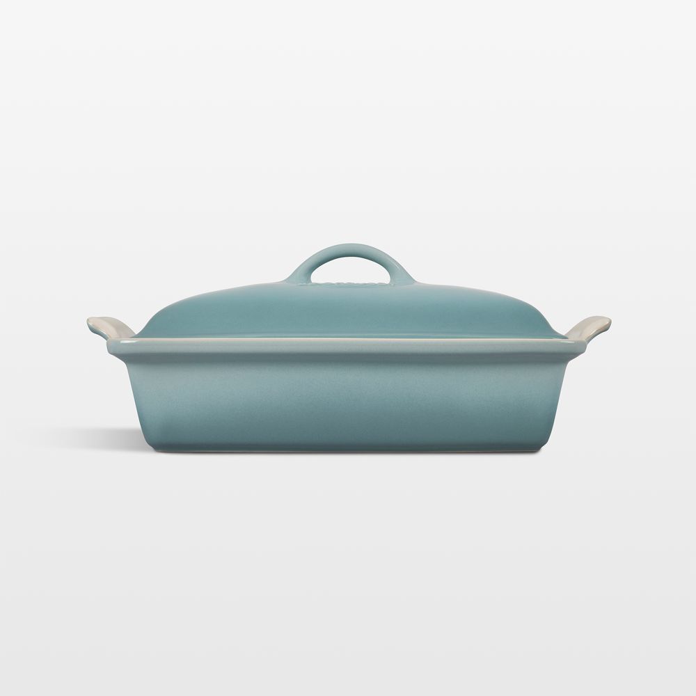 Le Creuset 4-Qt. Heritage Sea Salt Covered Rectangular Casserole