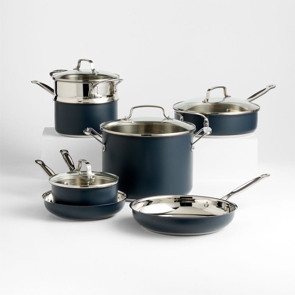 Cuisinart Chef's Classic Celestial Blue 11-Piece Stainless Steel Cookware Set