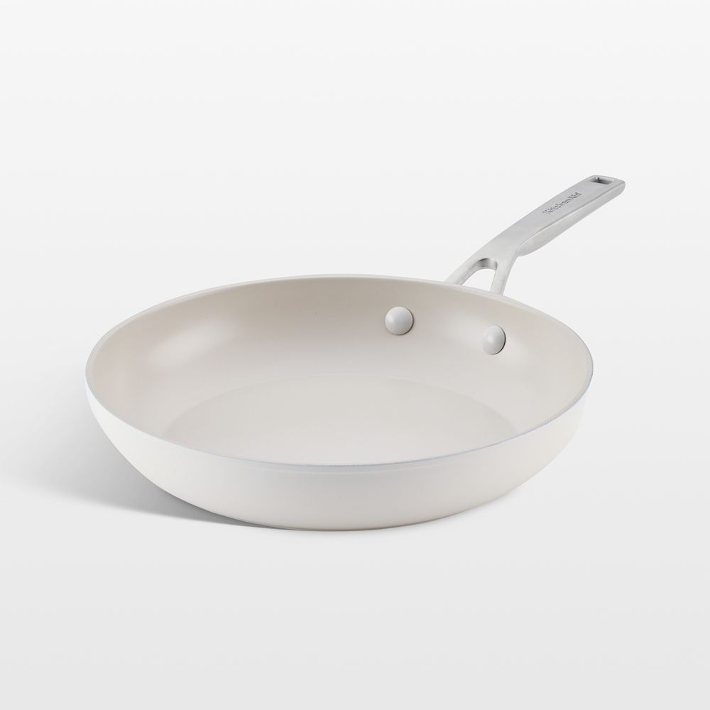 KitchenAid Porcelain White Hard-Anodized Ceramic Nonstick 10" Fry Pan
