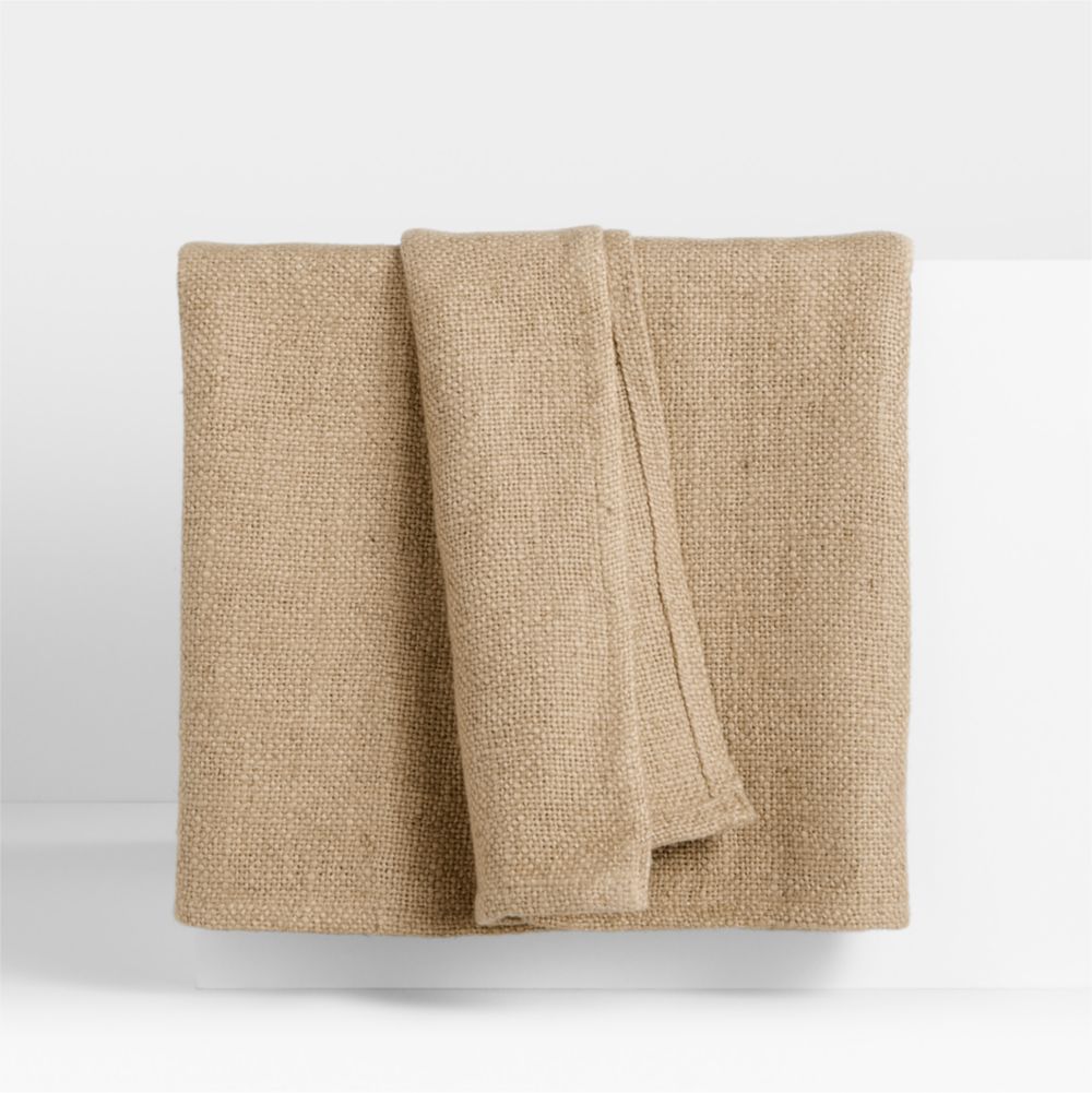 EUROPEAN FLAX-Certified Linen Viscose Taupe Full/Queen Bed Blanket