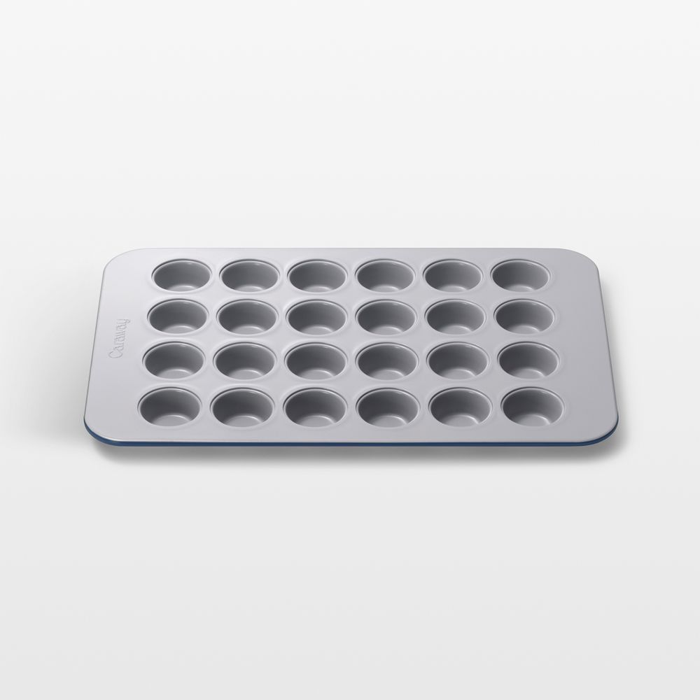 Caraway Navy 24-Cup Ceramic Nonstick Mini Muffin Pan