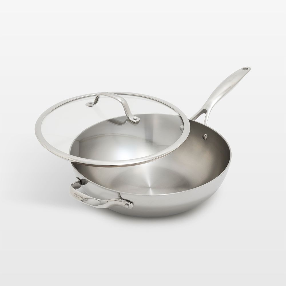 GreenPan Valencia Pro Stainless Steel 12" Covered Wok