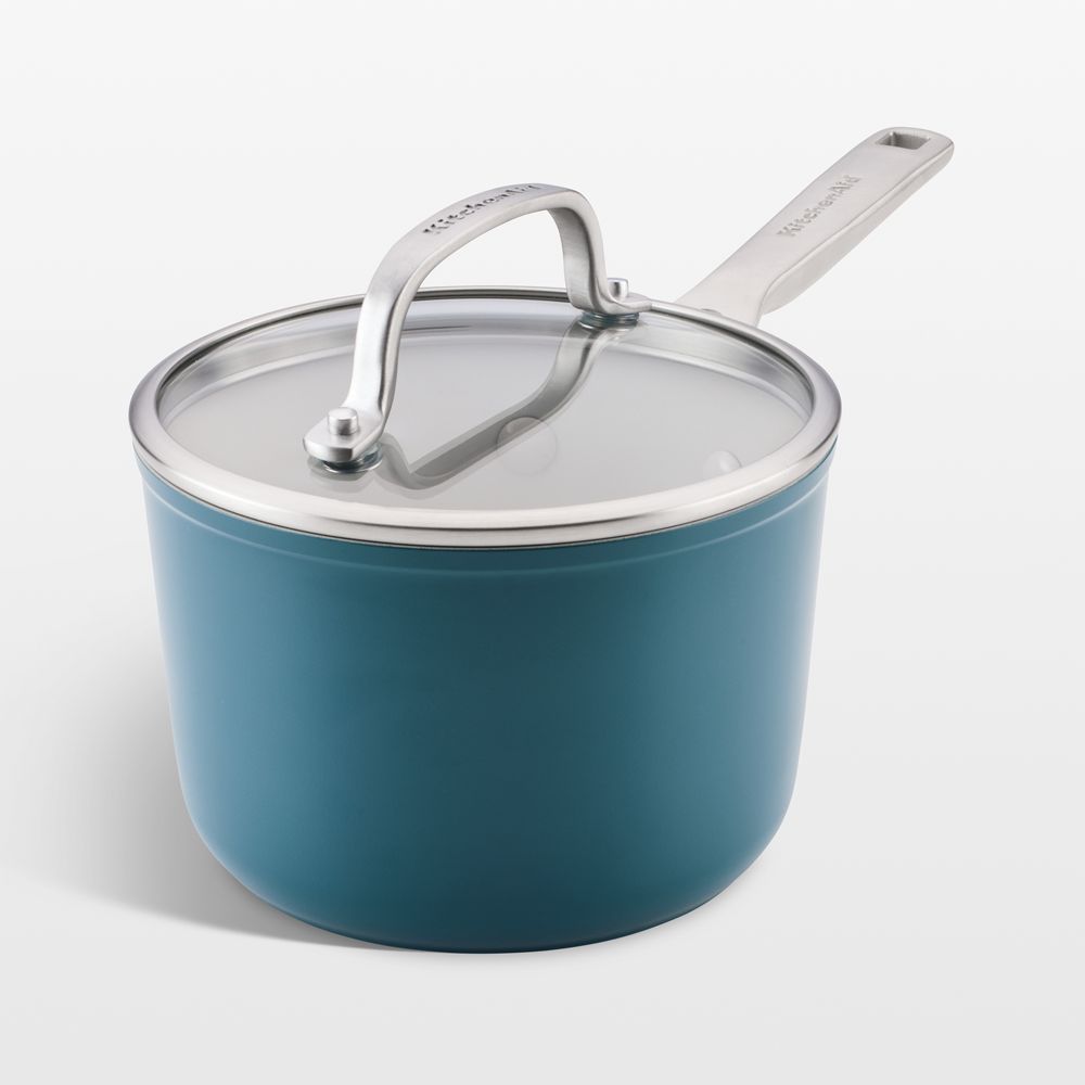 KitchenAid Agave Hard-Anodized Ceramic Nonstick Induction 2-Qt. Saucepan with Lid