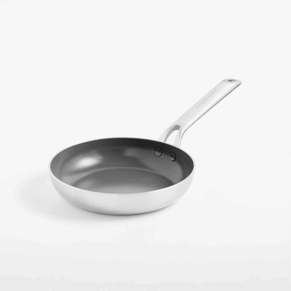 Crate & Barrel EvenCook Stainless 8" Ceramic Nonstick Fry Pan