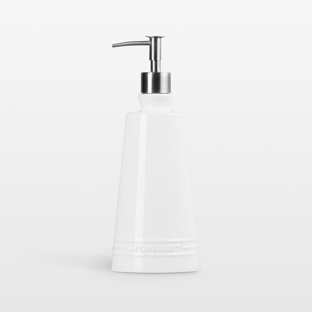 Le Creuset Signature 20-oz. White Stoneware Soap Dispenser