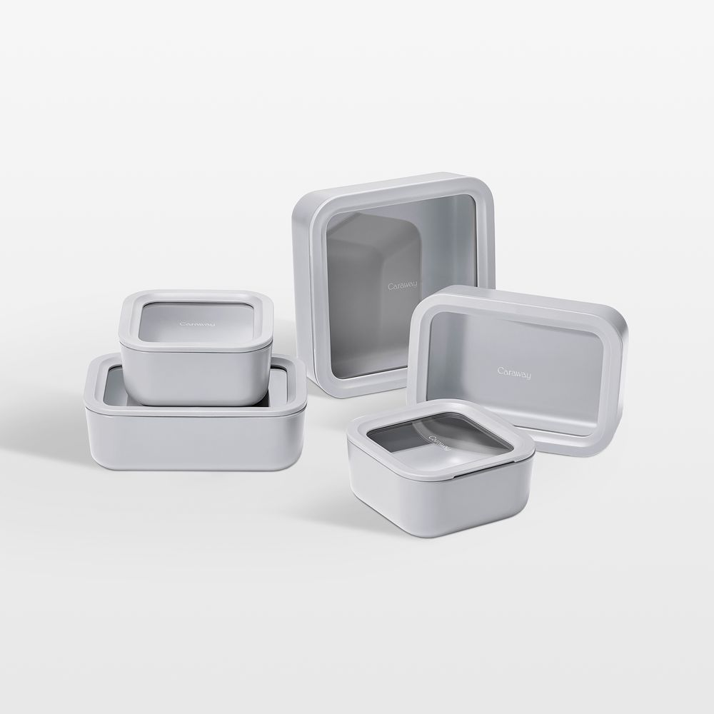 Caraway Grey 13-Piece Glass Food Storage Set