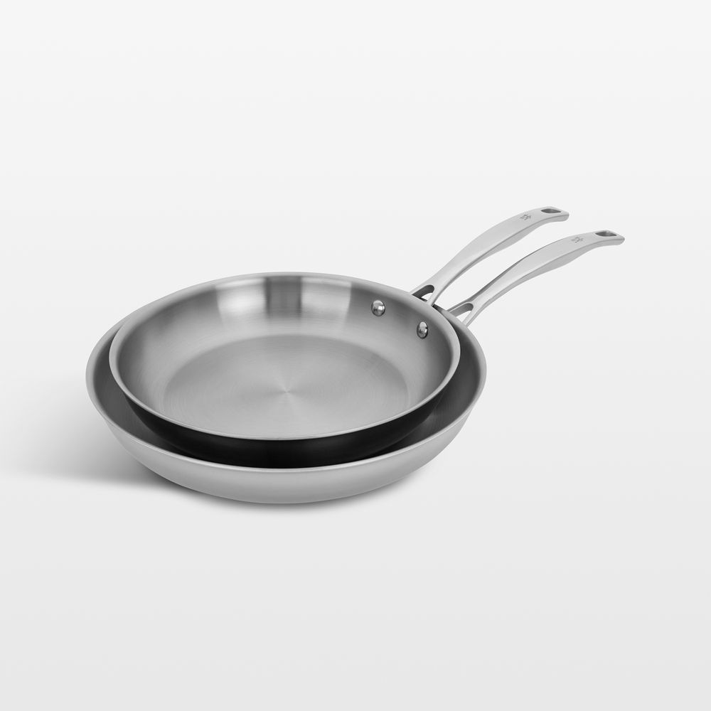 HENCKELS Clad H3 10" and 12" Stainless Steel Fry Pan Set