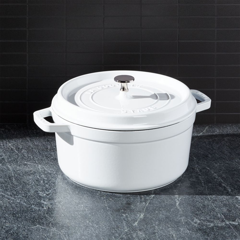 Staub 5.5-Qt White Cocotte