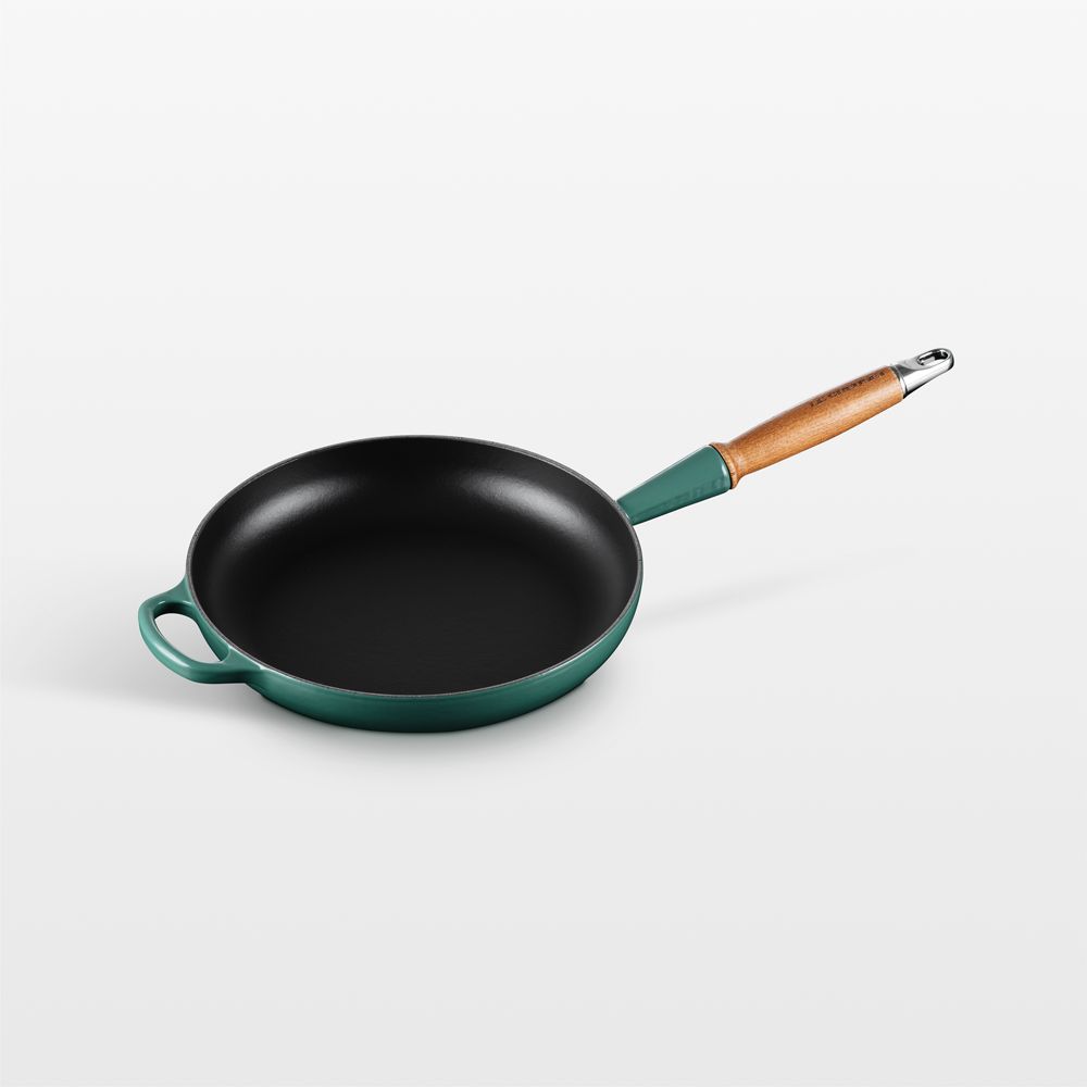 Le Creuset Signature 10.25" Artichaut Enameled Cast Iron Skillet with Wooden Handle