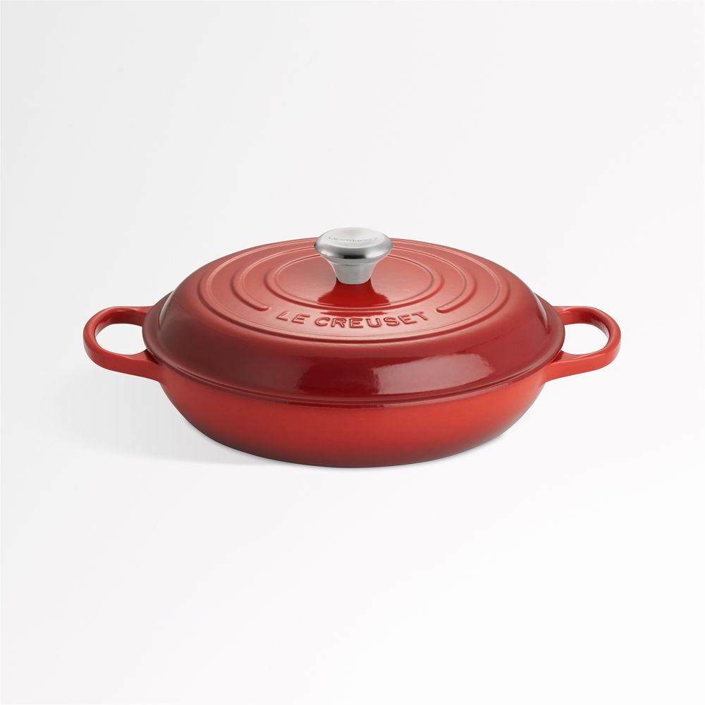 Le Creuset Signature 3.5-Qt. Cerise Enameled Cast Iron Braiser