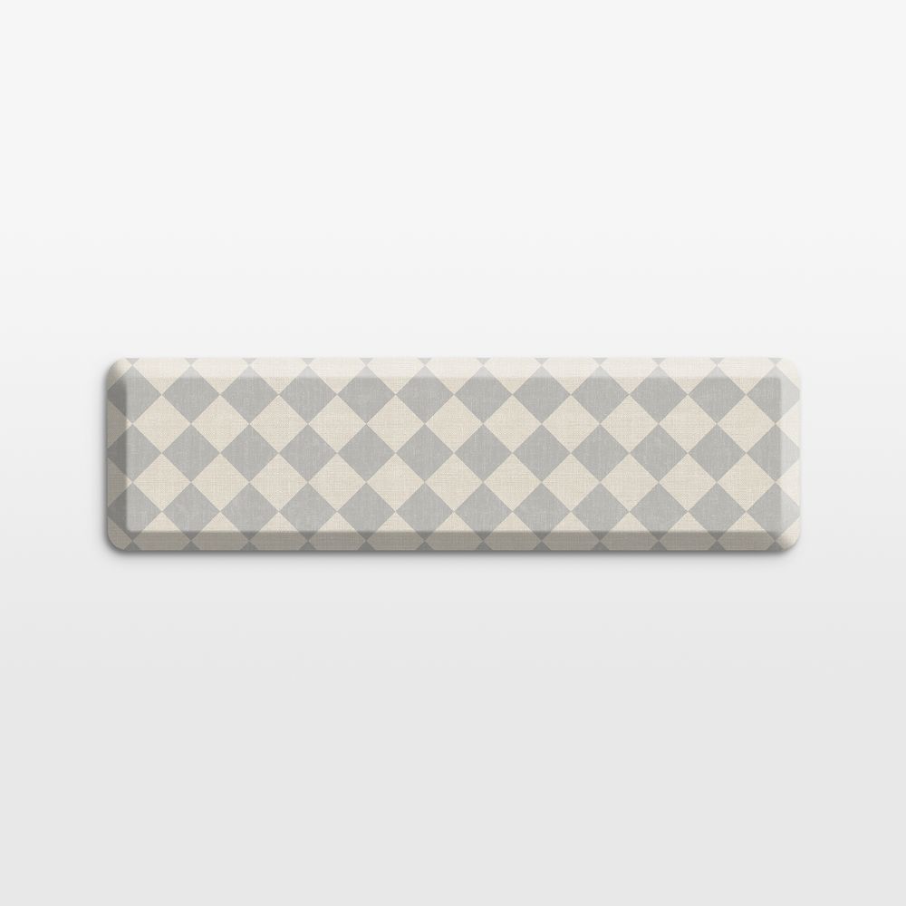 GelPro Diamond Grey Comfort Kitchen Mat, 20"x72"