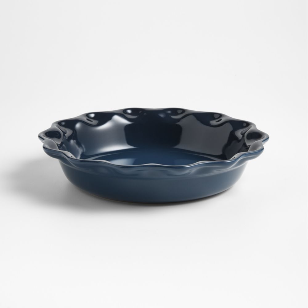 Le Creuset Heritage 9" Nuit Stoneware Pie Dish with Fluted Rim