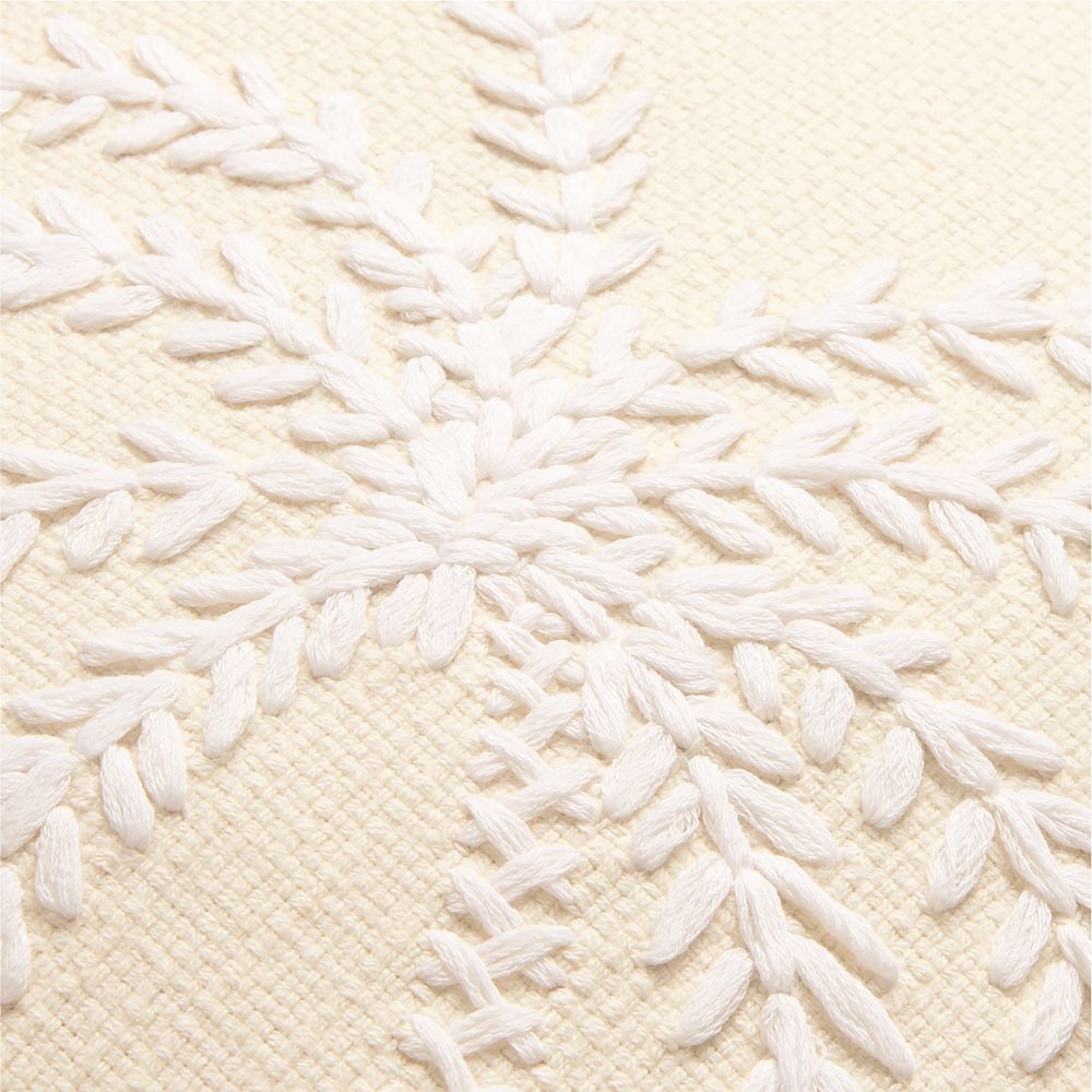 Alternative view of Embroidered Palm Tree 20"x20" Ivory Throw Pillow