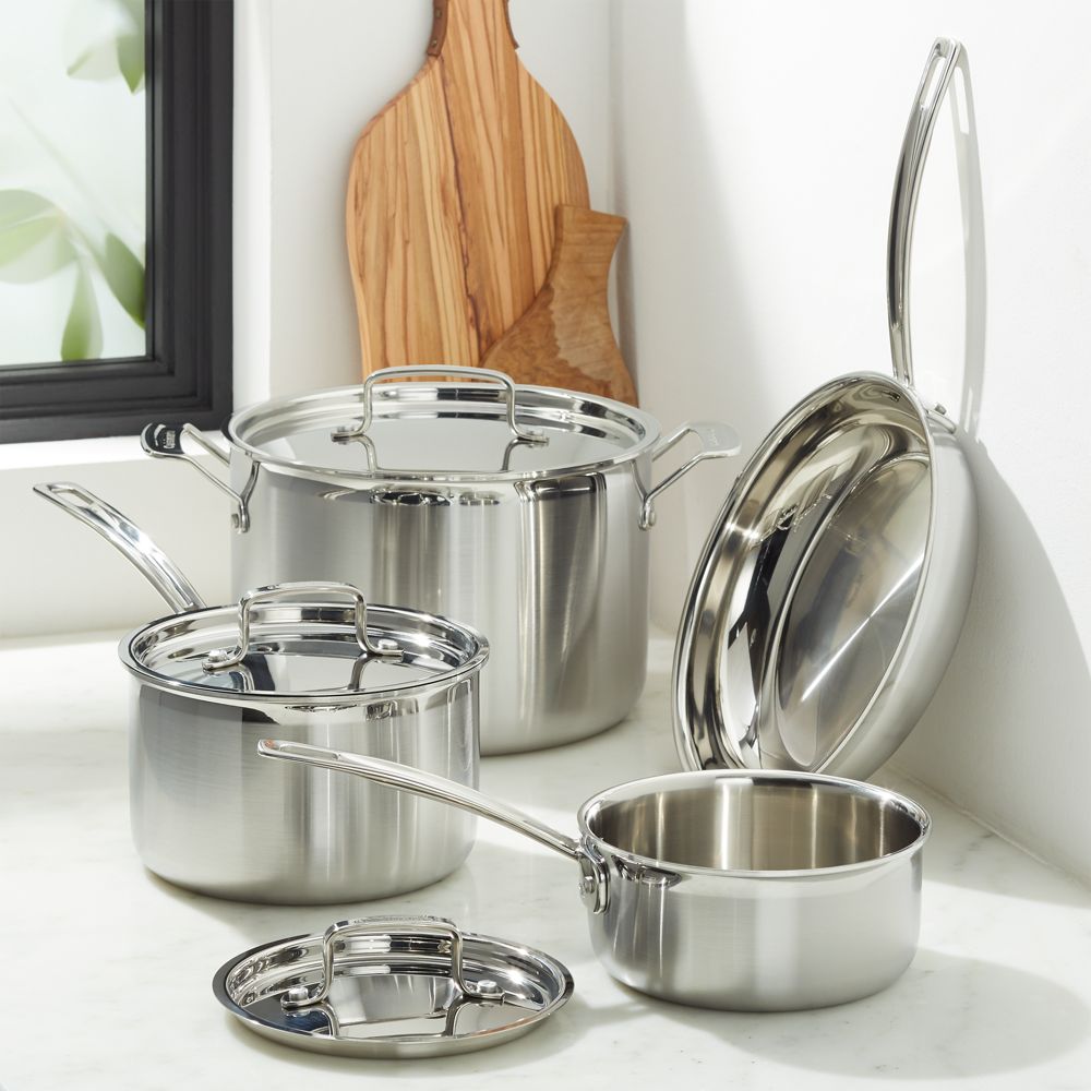 Cuisinart MultiClad Pro Tri-Ply Stainless Steel 7-piece Cookware Set