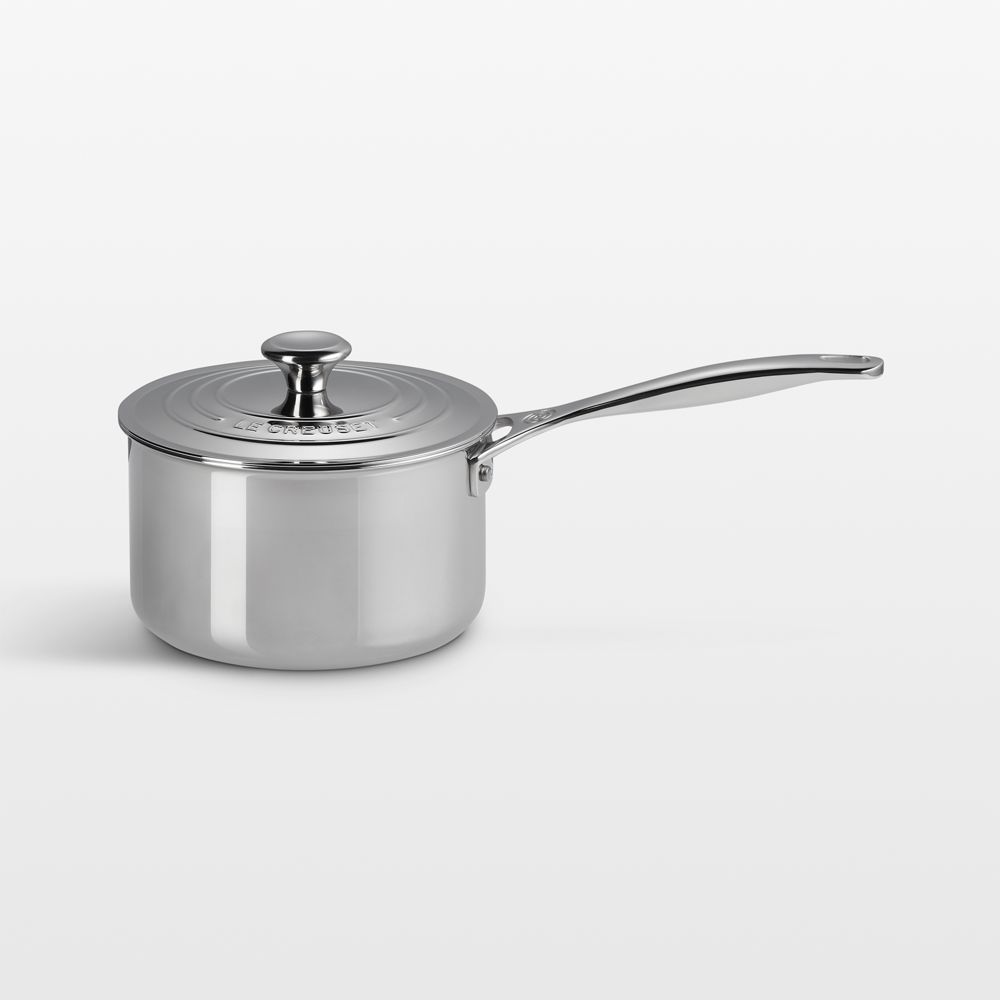 Le Creuset Signature Stainless Steel 3-Qt. Saucepan with Lid