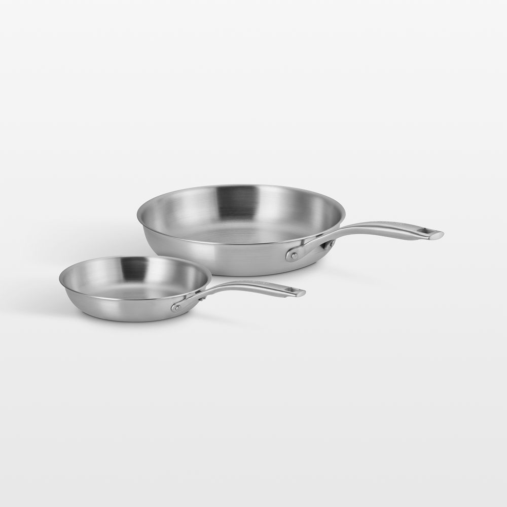 Le Creuset Essential Stainless Steel 8" and 10" Fry Pans Set