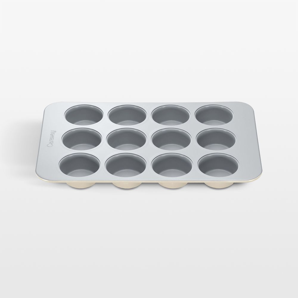 Caraway Cream Ceramic Nonstick 12-Cup Muffin Pan
