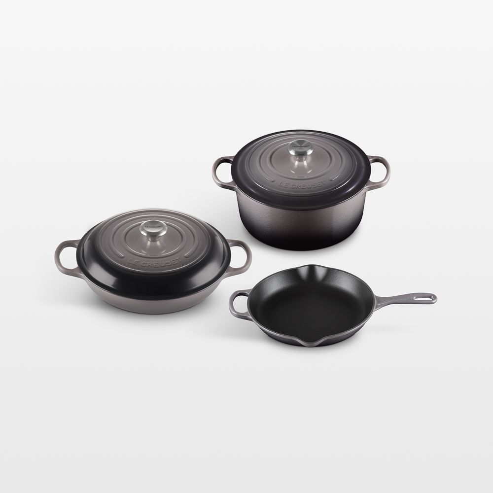 Le Creuset Signature Oyster Enameled Cast Iron 5-Piece Cookware Set