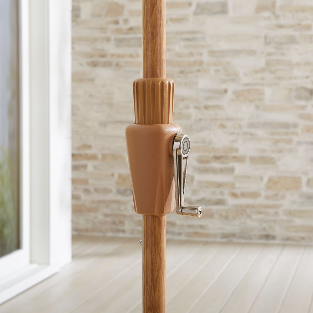 6' Round Tilt Faux Wood Umbrella Frame