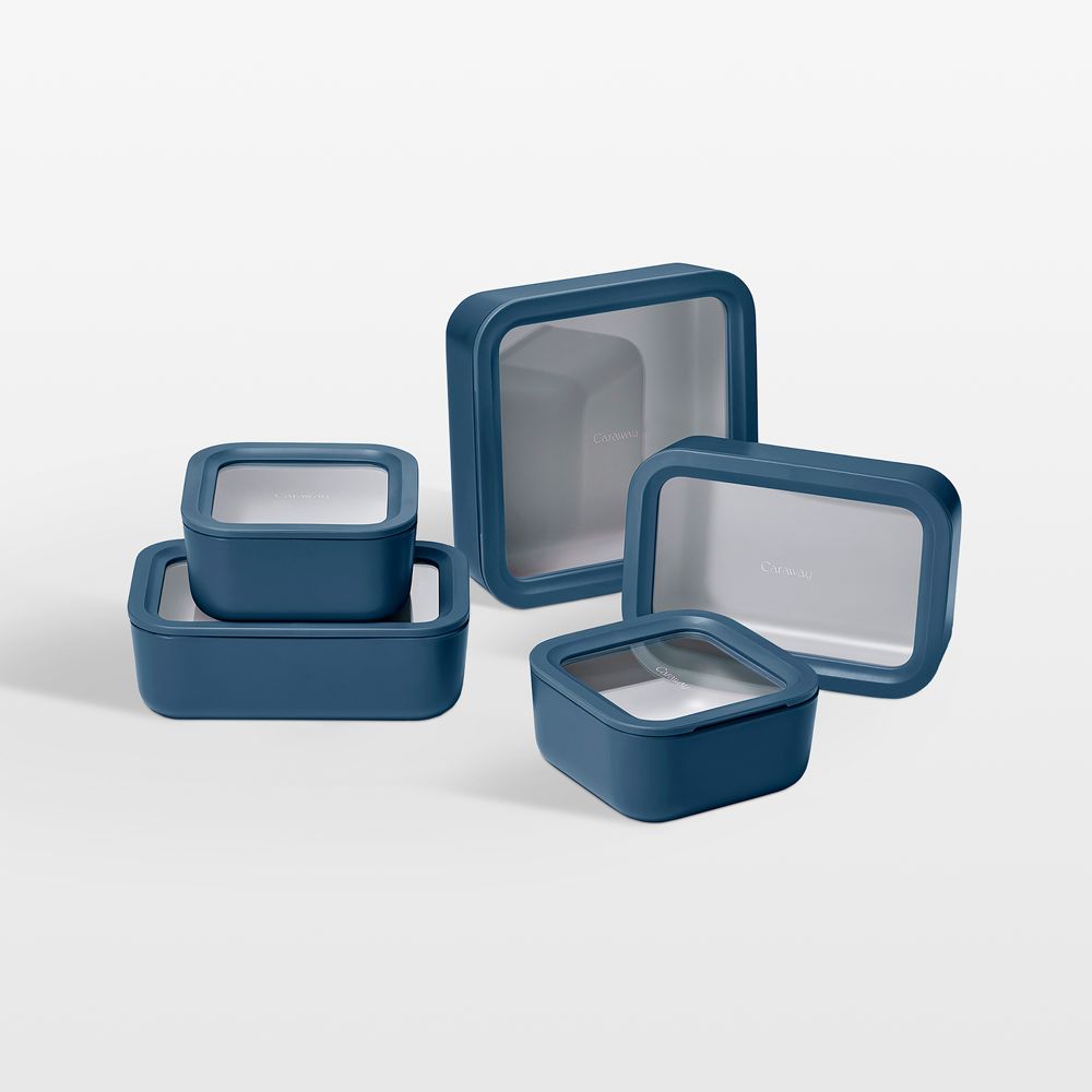 Caraway Navy 13-Piece Glass Food Storage Set