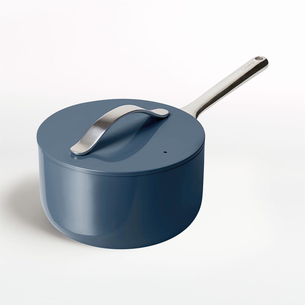 Caraway Navy 3-Qt. Ceramic Nonstick Saucepan