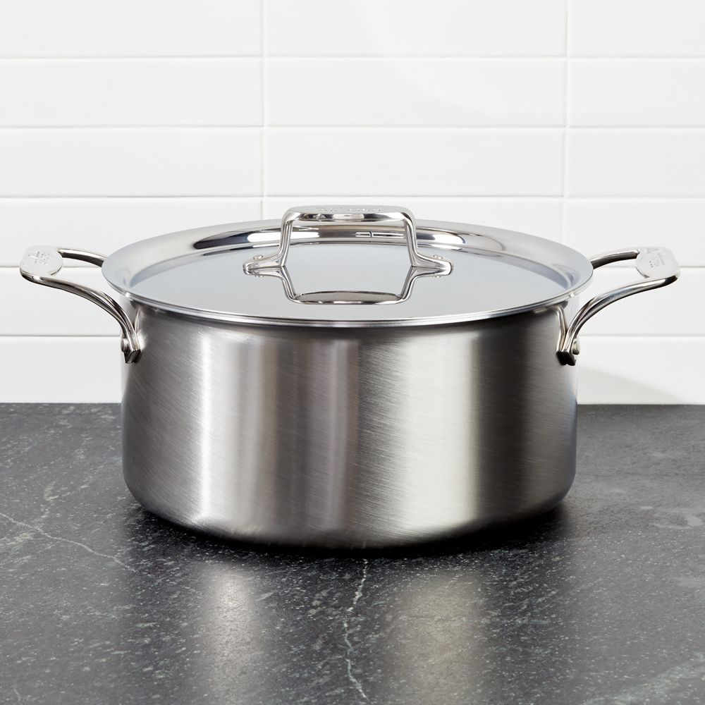All-Clad D5 Brushed Stainless 8-Qt. Stockpot with Lid
