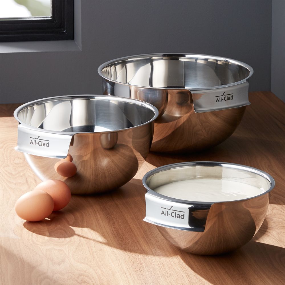 All-Clad Stainless Steel Mixing Bowls, Set of 3