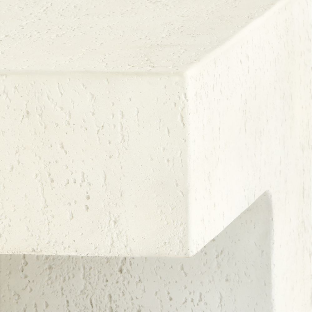 Alternative view of Tito Textured Faux Travertine 40" Square Coffee Table