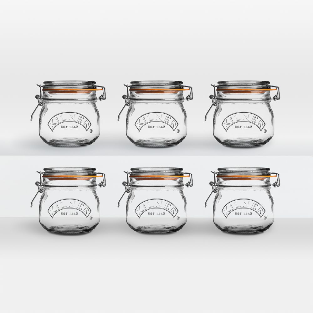 Kilner 17-Oz. Round Clip-Top Jars, Set of 6