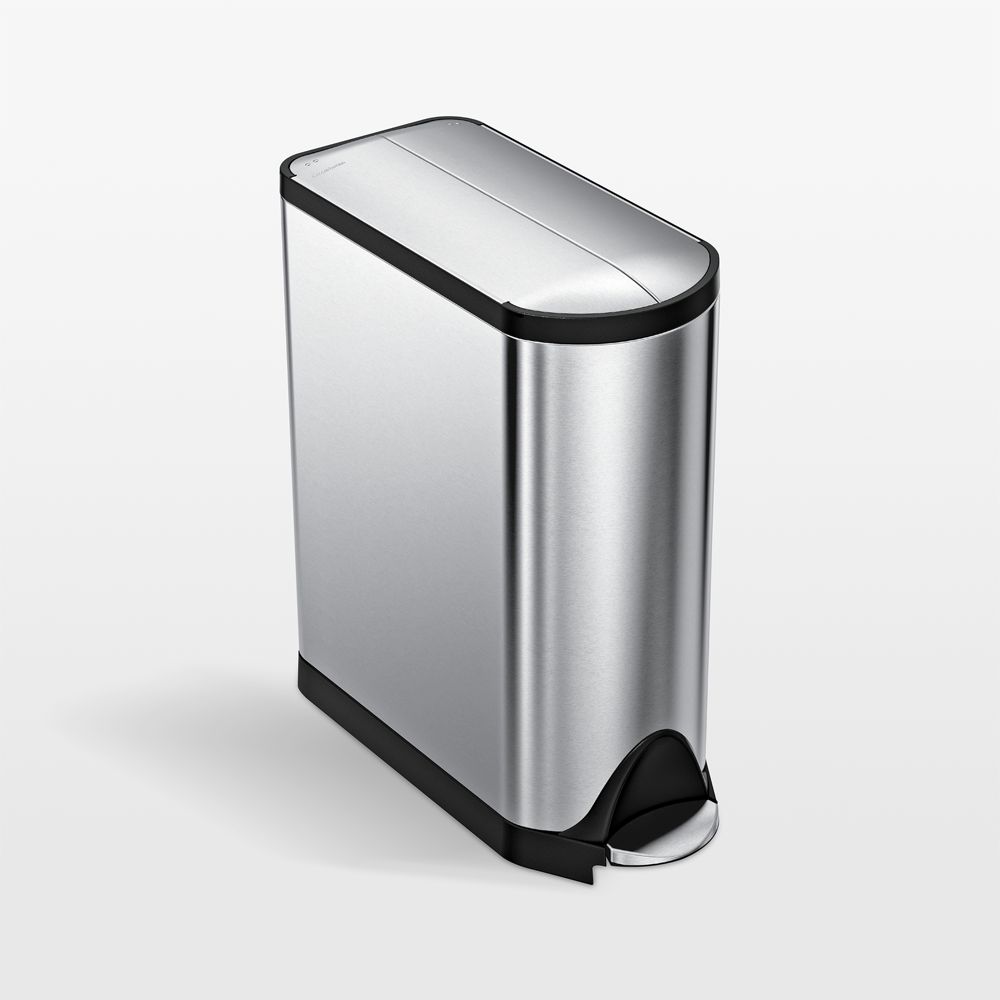Simplehuman 45-Liter Brushed Stainless Steel Butterfly Step Trash Can