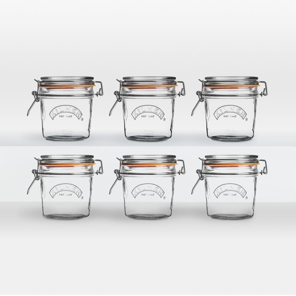 Kilner 12-Oz. Round Clip-Top Jars, Set of 6