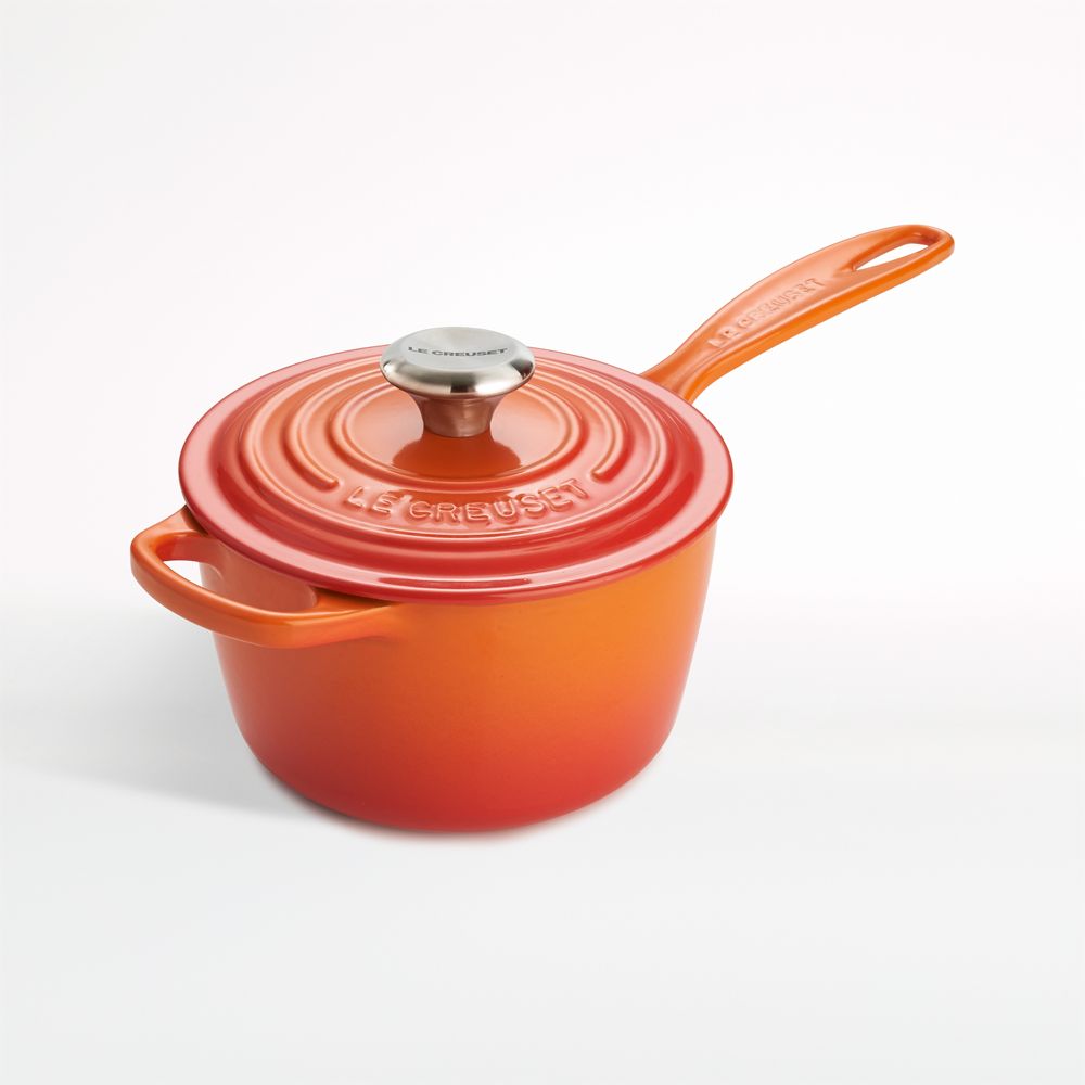 Le Creuset Signature 1.75-qt. Flame Saucepan with Lid