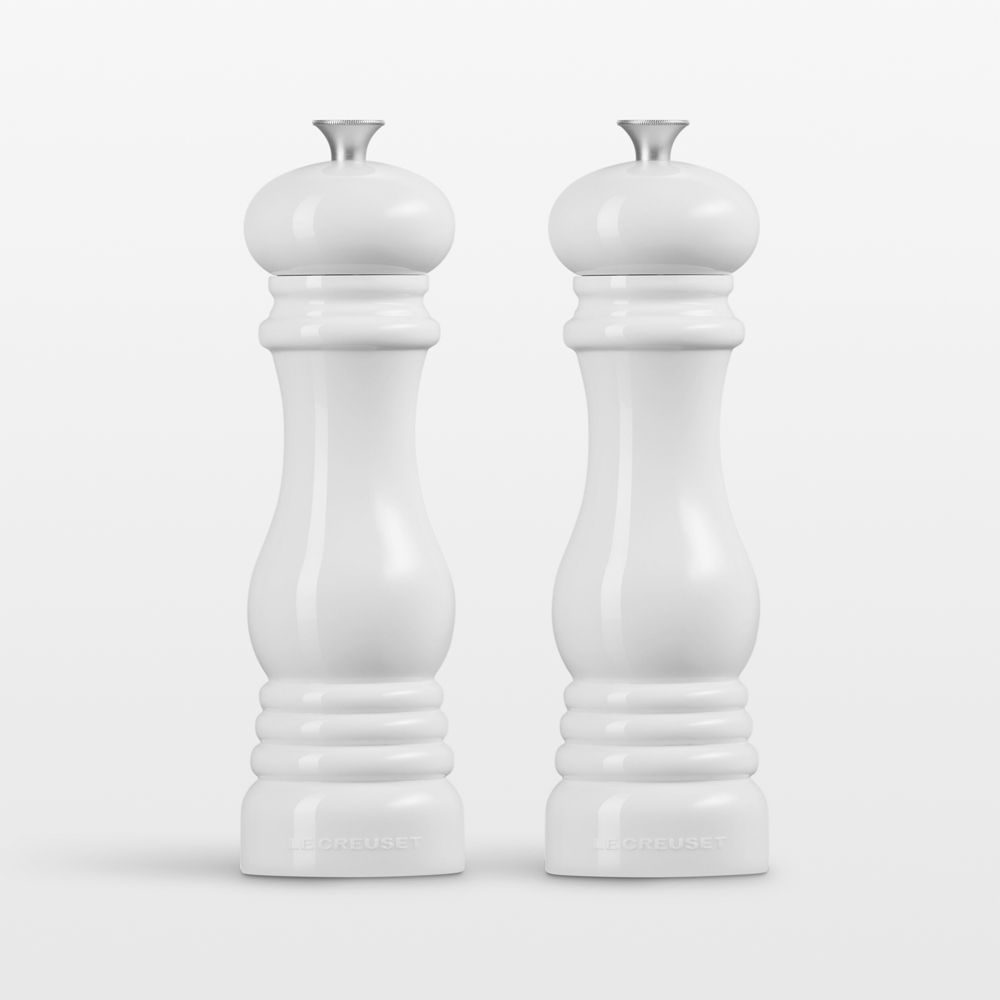 Le Creuset White Salt and Pepper Mill Set