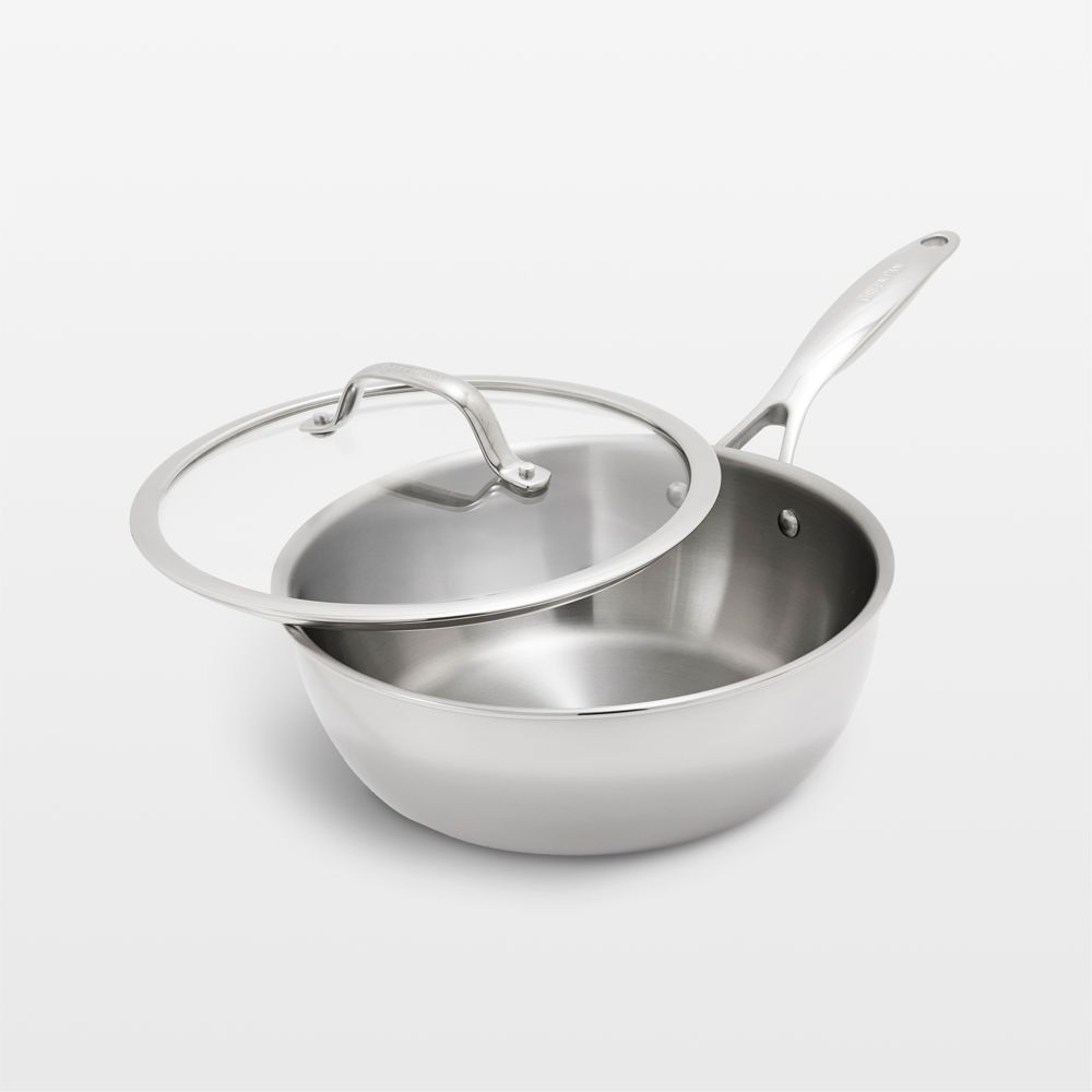 Greenpan Valencia Pro Stainless Steel 3.5-Qt. Glass Covered Chef's Pan